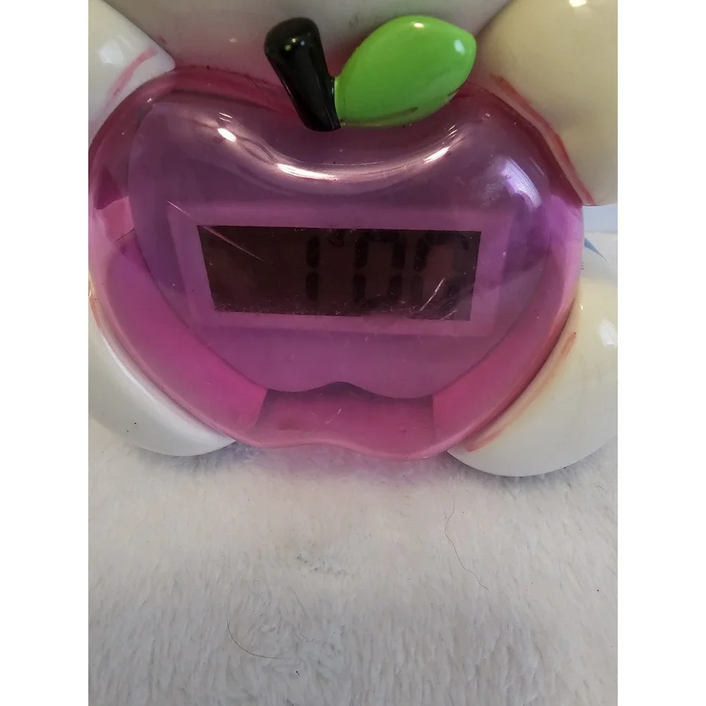 Sanrio Hello Kitty Apple Alarm Clock Battery‎ Operated Tested Working